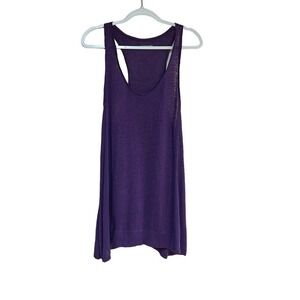 Eileen Fisher Purple Tank Top Sleeveless Casual Comfy Knit 100% Linen Size M
